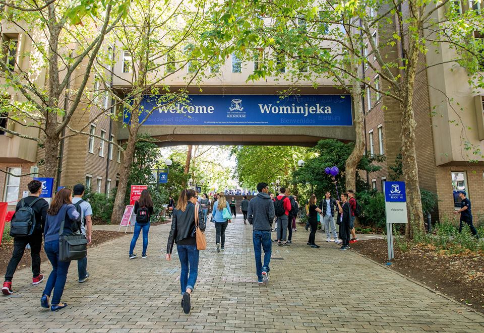 Estudiantes en una de las universidades de Australia