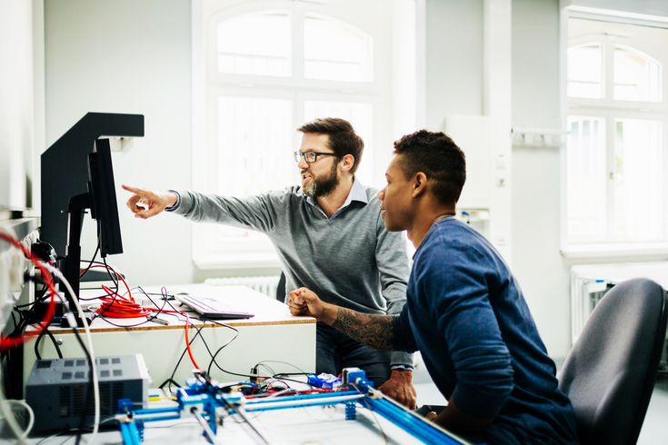 Trabajos de ingeniería en el laboratorio